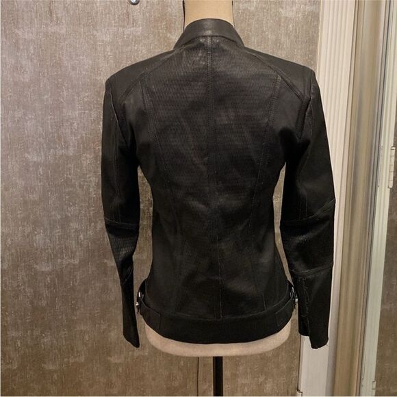 Desa Collection Black perforated Leather Women's Jacket, S - Picture 8 of 13